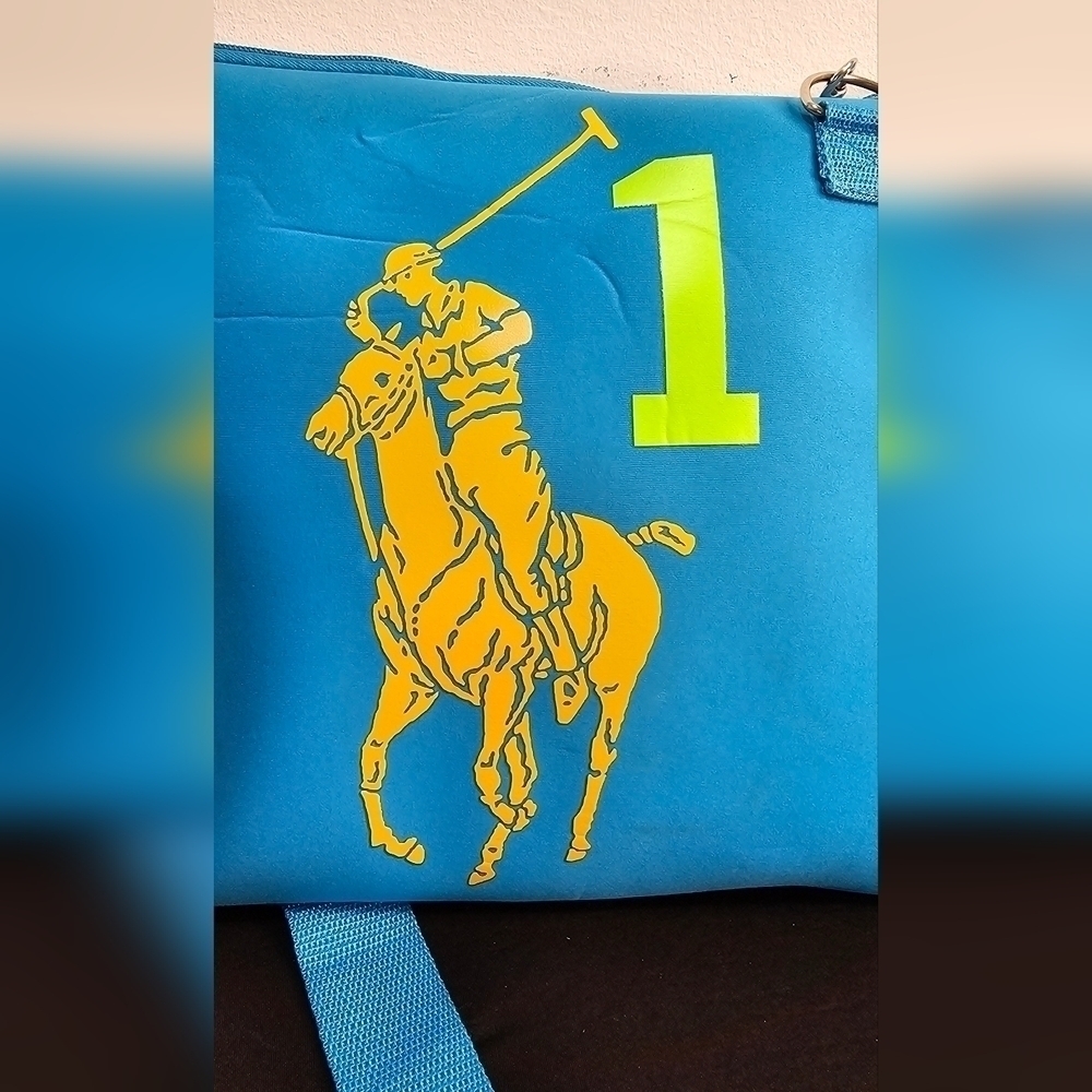 Polo Ralph Lauren Blue Neoprene Crossbody/laptop Bag - Picture 5 of 5